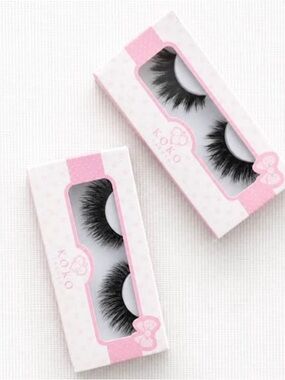 Koko Black Dramatic Faux Mink False Eyelashes - Pink Box